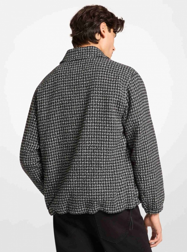 Michael Kors Mens Houndstooth Jacquard Jacket