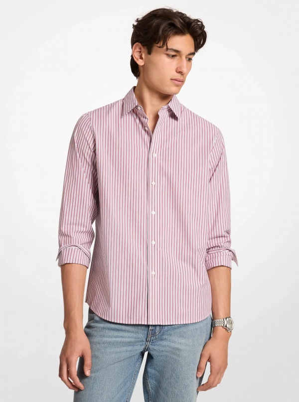 Striped Stretch Cotton Shirt