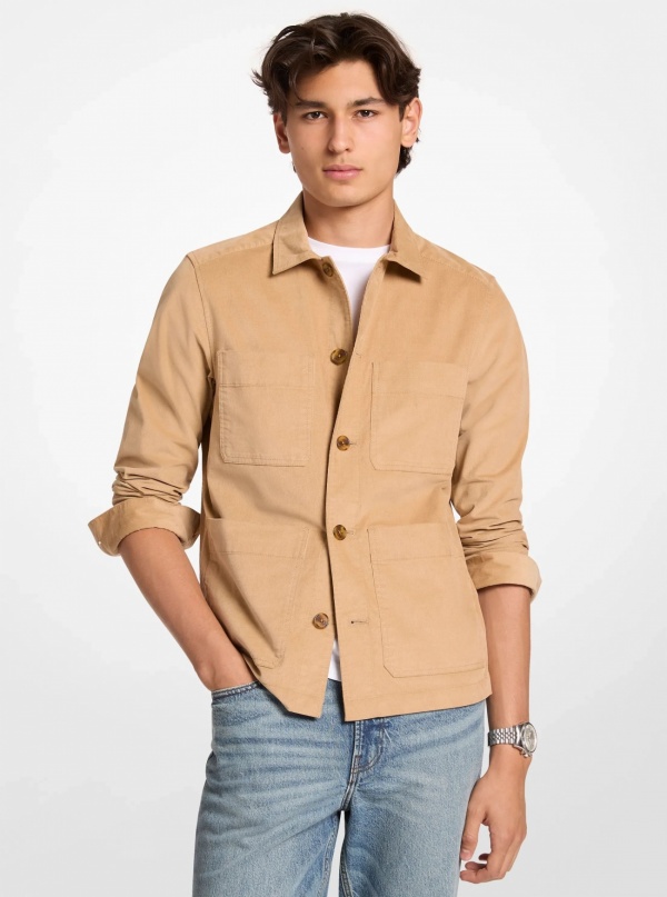 Michael Kors Mens Cotton Blend Shirt Jacket