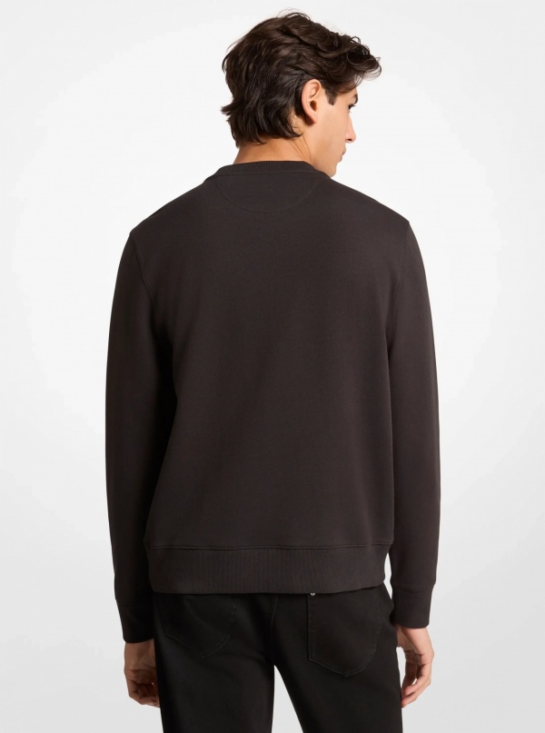Logo Cotton Blend Crewneck Sweater