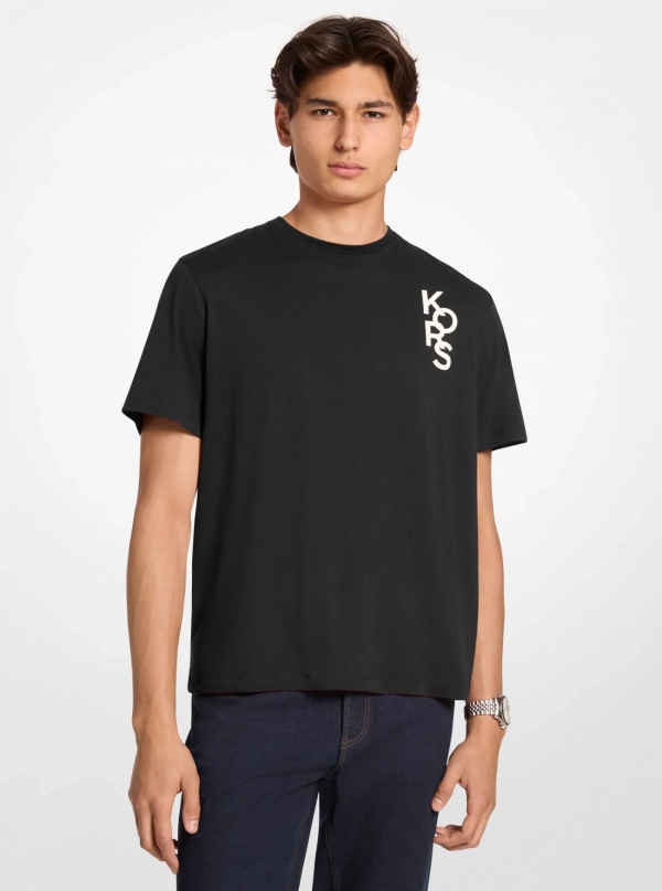 Michael Kors Mens Graphic Logo Cotton Jersey T-Shirt