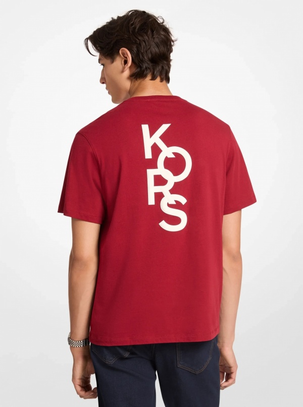 Michael Kors Mens Graphic Logo Cotton Jersey T-Shirt