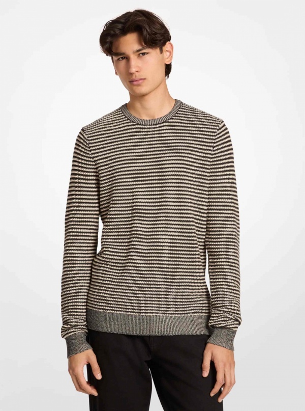 Michael Kors Mens Striped Knit Sweater