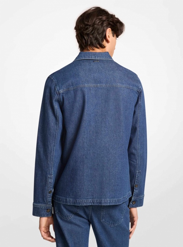 Michael Kors Mens Stretch Denim Chore Jacket