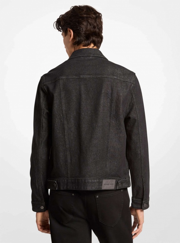 Michael Kors Mens Stretch Denim Trucker Jacket