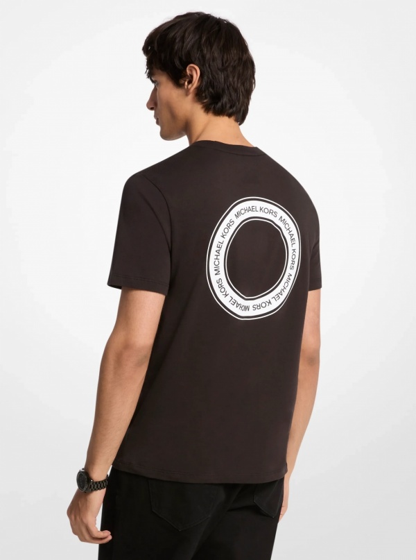 Michael Kors Mens Graphic Logo Cotton T-Shirt