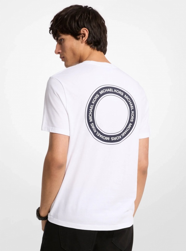 Michael Kors Mens Graphic Logo Cotton T-Shirt