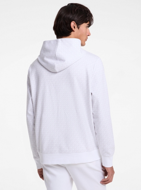 Michael Kors Mens Signature Logo Cotton Blend Hoodie