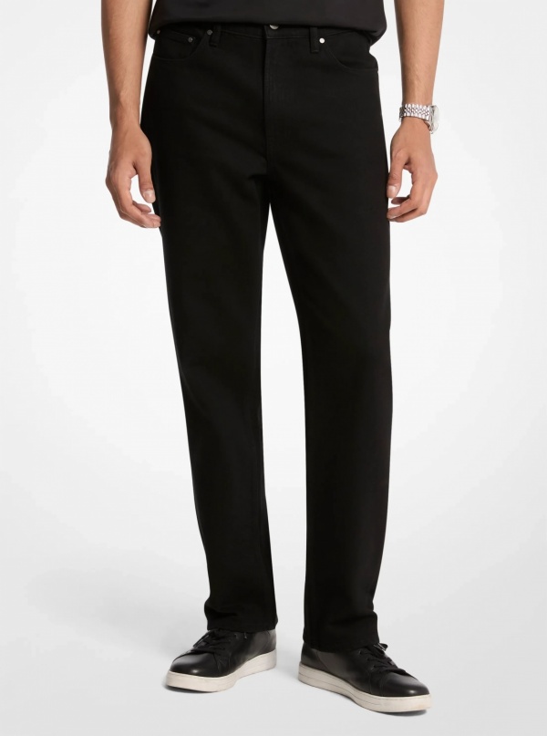 Michael Kors Mens Finn Straight-Fit Stretch Denim Jeans