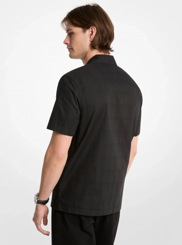 Michael Kors Mens Cotton Short-Sleeve Shirt