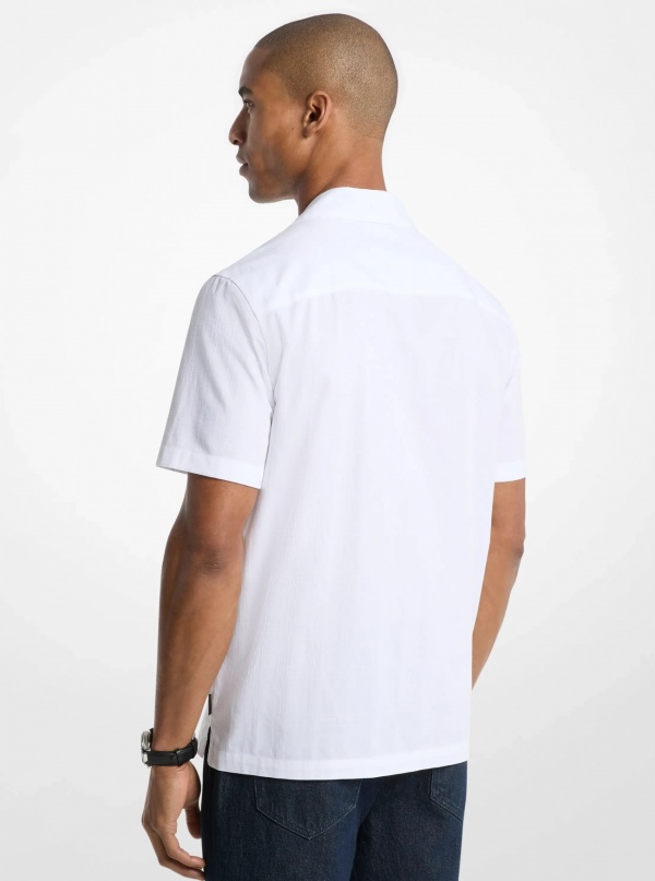 Michael Kors Mens Cotton Short-Sleeve Shirt