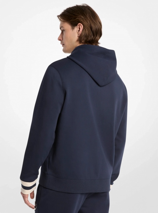 Michael Kors Mens KORS Varsity Knit Cotton Blend Hoodie