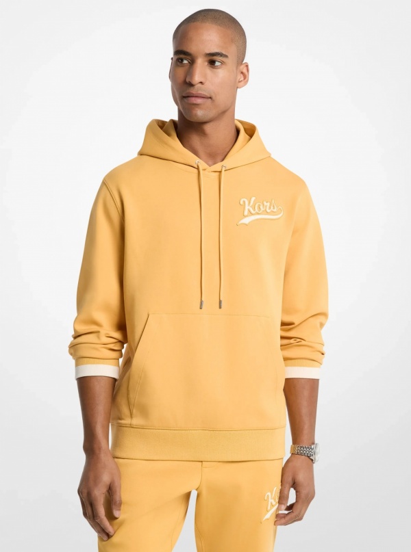 Michael Kors Mens KORS Varsity Knit Cotton Blend Hoodie