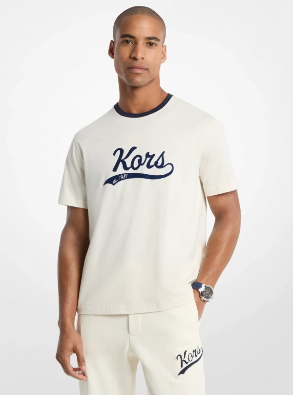 Michael Kors Mens KORS Varsity Cotton Jersey T-Shirt