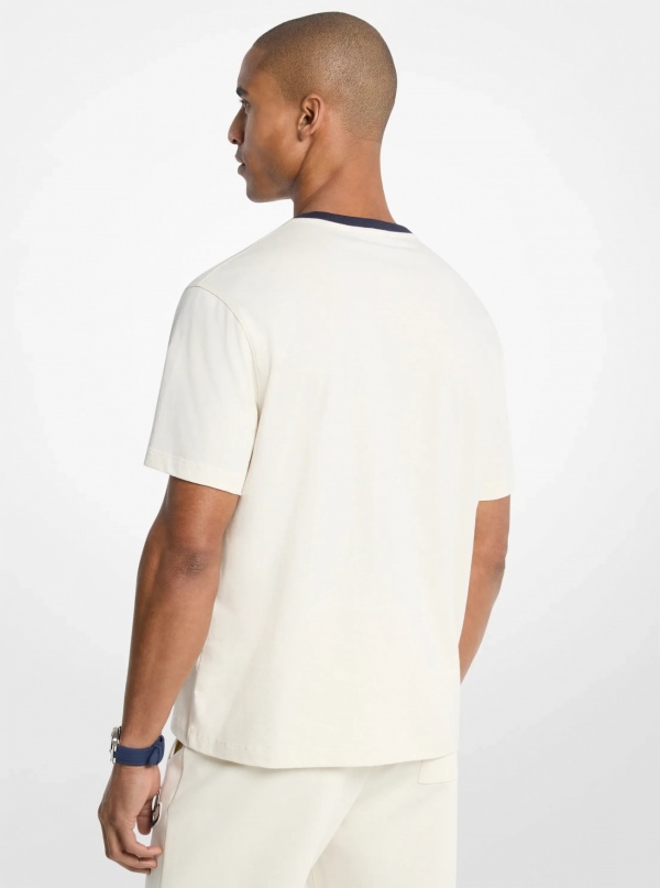 Michael Kors Mens KORS Varsity Cotton Jersey T-Shirt