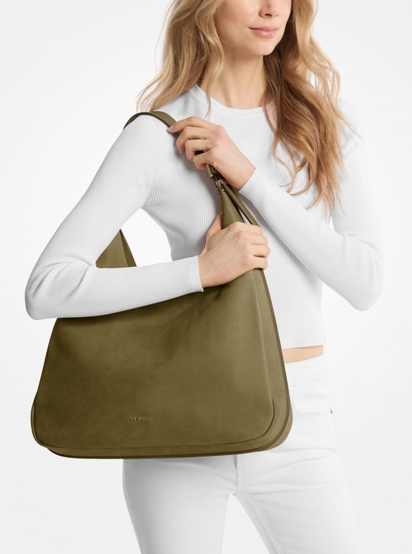 MICHAEL Michael Kors Nolita Large Nubuck Hobo Shoulder Bag