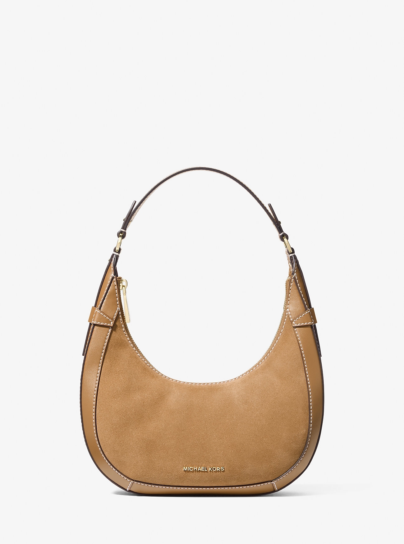 Сумка MICHAEL Michael Kors Preston Small Suede Crescent Shoulder Bag