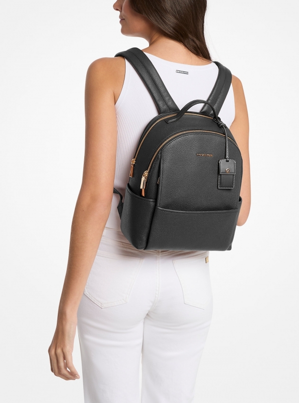 MICHAEL Michael Kors Sable Medium Pebbled Leather Backpack
