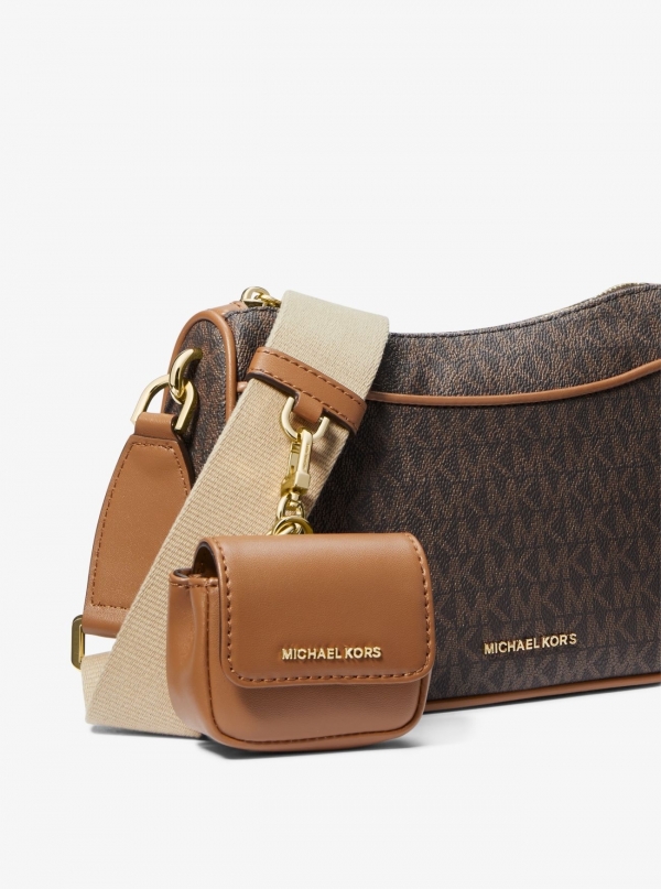 MICHAEL Michael Kors Jet Set Medium Signature Logo Crossbody Bag with Case for Apple AirPods Pro®