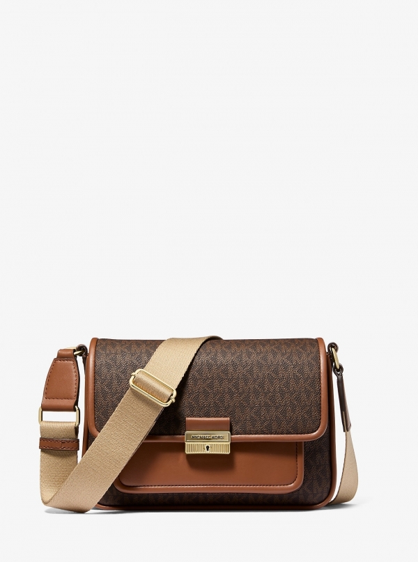 MICHAEL Michael Kors Bradshaw Medium Signature Logo Messenger Bag