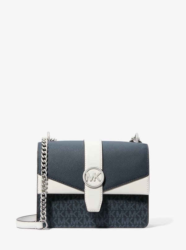 MICHAEL Michael Kors Greenwich Small Color-Block Signature Logo Crossbody Bag