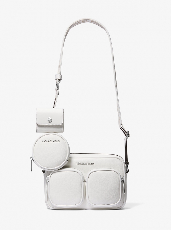 MICHAEL Michael Kors Jet Set Leather Medium Crossbody Bag with Case for Apple Airpods Pro®
