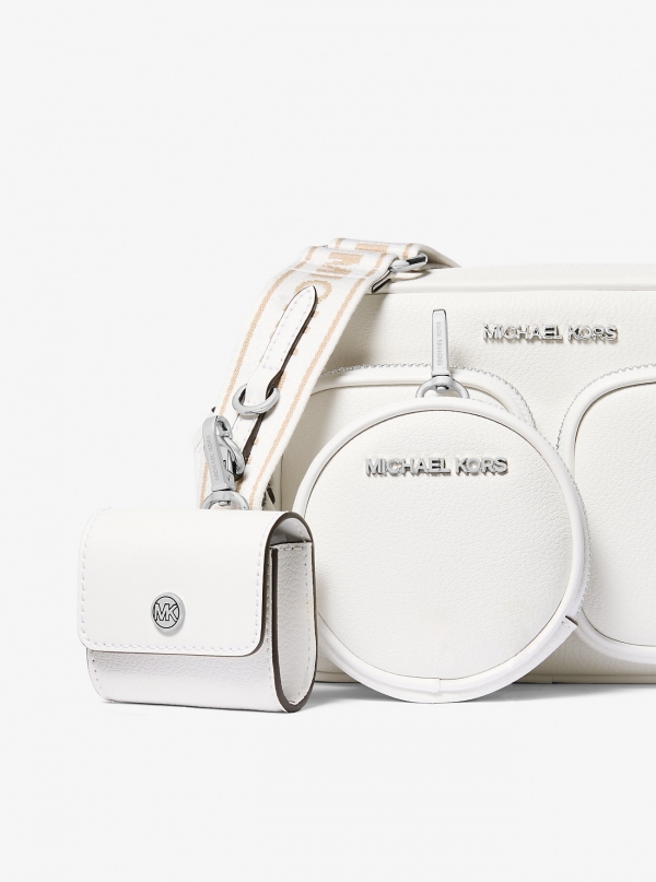 MICHAEL Michael Kors Jet Set Leather Medium Crossbody Bag with Case for Apple Airpods Pro®