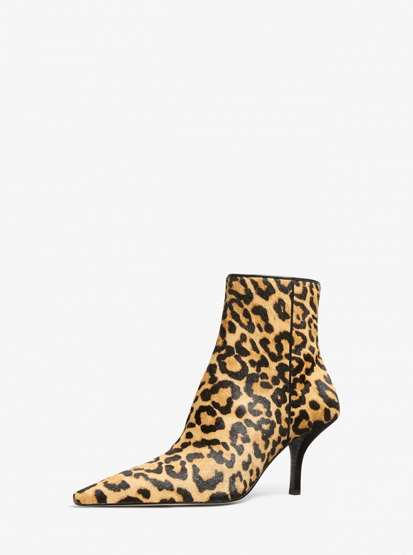 MICHAEL Michael Kors Selina Leopard Print Calf Hair Ankle Boot