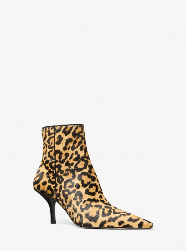 MICHAEL Michael Kors Selina Leopard Print Calf Hair Ankle Boot