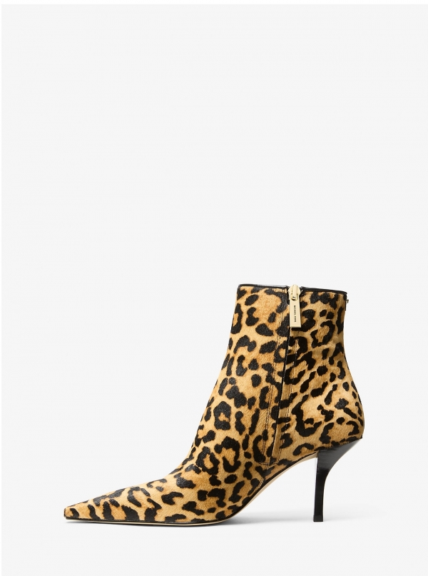 MICHAEL Michael Kors Selina Leopard Print Calf Hair Ankle Boot