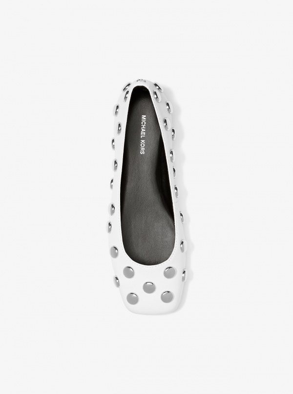 Michael Kors Matilda Studded Leather Ballet Flat