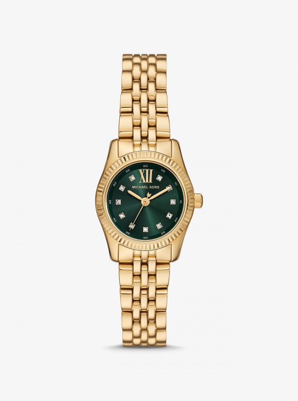 Michael Kors Petite Lexington Pavé Gold-Tone Watch