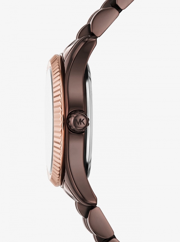 Michael Kors Petite Lexington Pavé Espresso-Tone Watch