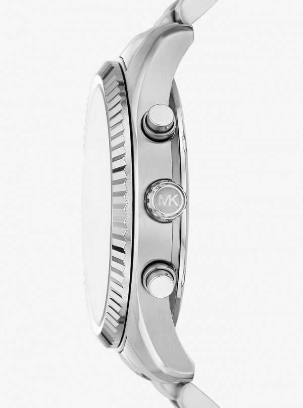 Michael Kors Oversized Lexington Silver-Tone Watch