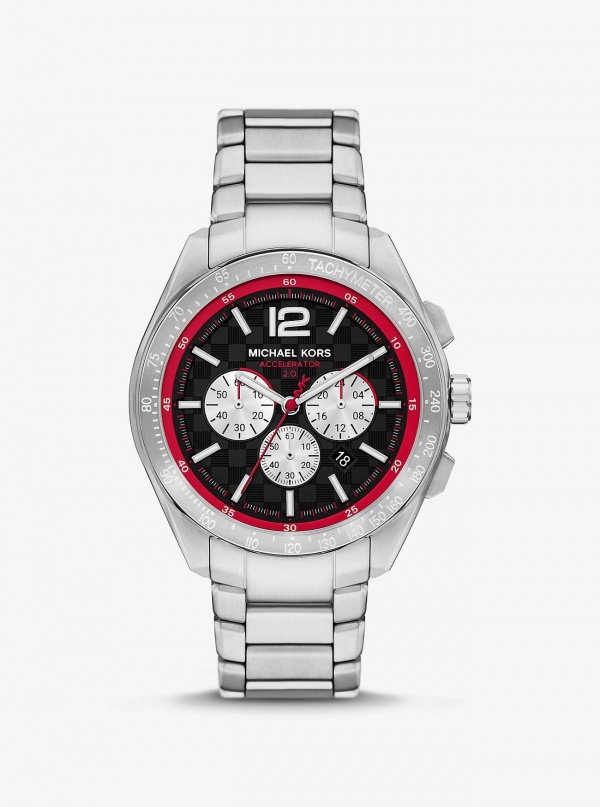 Michael Kors Oversized Accelerator 2.0 Silver-Tone Watch