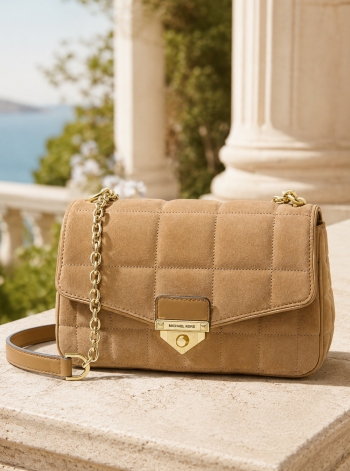 MICHAEL Michael Kors SoHo Large Quilted Suede Shoulder Bag