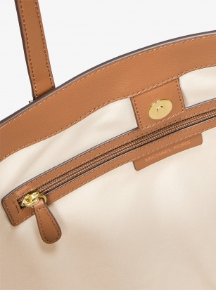 Michael Kors Taryn Large Signature Logo and Leather Tote Bag