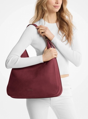 Michael Kors Nolita Large Nubuck Hobo Shoulder Bag