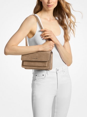 MICHAEL Michael Kors Claire Large Suede Shoulder Bag