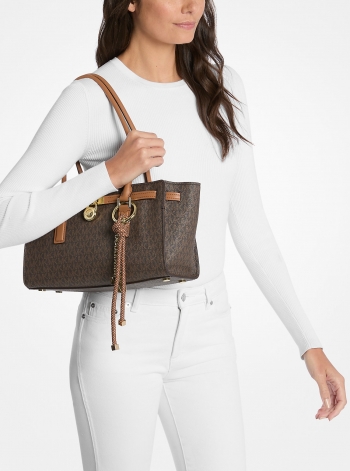 MICHAEL Michael Kors Hamilton Moderne Small Signature Logo Satchel