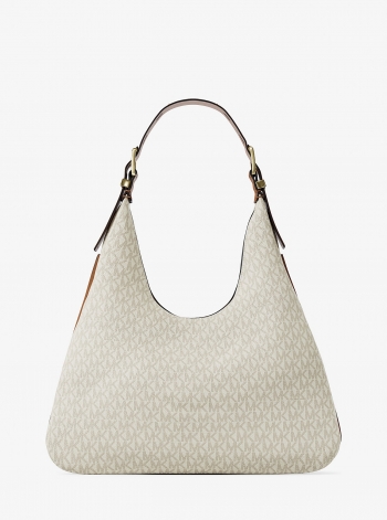 MICHAEL Michael Kors Nolita Large Signature Logo Hobo Shoulder Bag