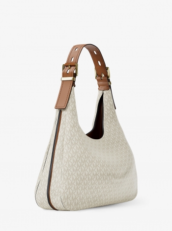 MICHAEL Michael Kors Nolita Large Signature Logo Hobo Shoulder Bag