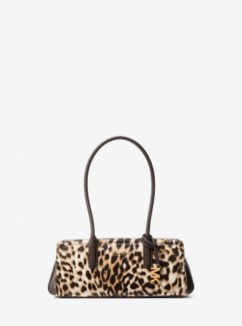 Michael Kors Laila Small Leopard Print Calf Hair Shoulder Bag