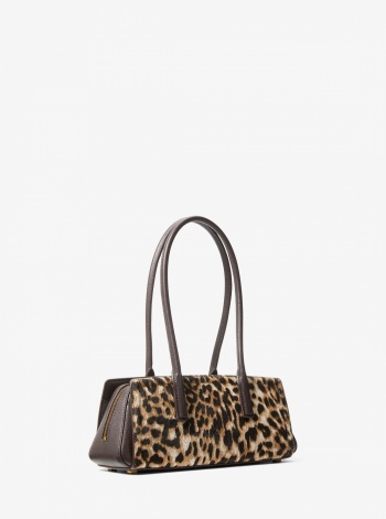 Michael Kors Laila Small Leopard Print Calf Hair Shoulder Bag