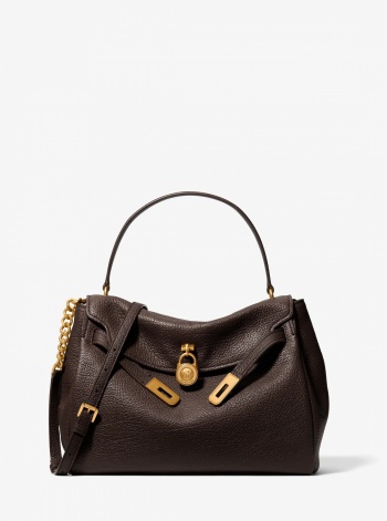 Michael Kors Hamilton Moderne Large Textured Leather Slouchy Satchel