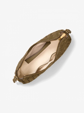 Michael Kors Nolita Medium Hand-Woven Suede Shoulder Bag
