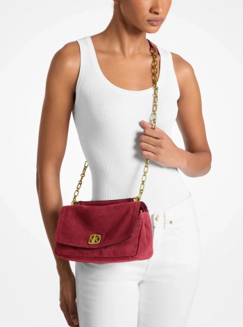 Michael Kors Bryant Small Suede Convertible Shoulder Bag