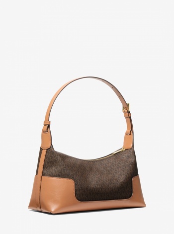 Michael Kors Teddi Medium Signature Logo Slouchy Shoulder Bag