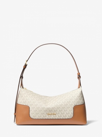 Michael Kors Teddi Medium Signature Logo Slouchy Shoulder Bag