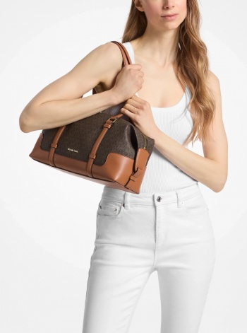 Michael Kors Teddi Large Signature Logo Shoulder Bag